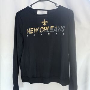 New Orleans Saints Women's S Small NFL Touch by Alyssa Milano Long Sleeve Shirt